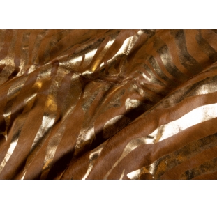 Ковер Шкура коровы / BROWN AND GOLD ZEBRA PRINT 230X200 см. коричневый, золотой (NRC00219)