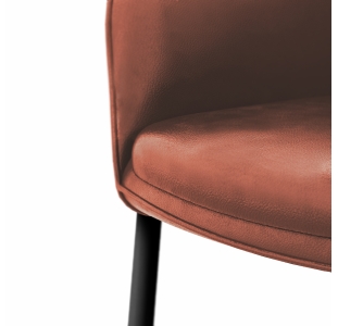 Стул Стул-Кресло S-6 PAUL Leather COGNAC HORIZON Чёрный (BLK) (NRM00357)