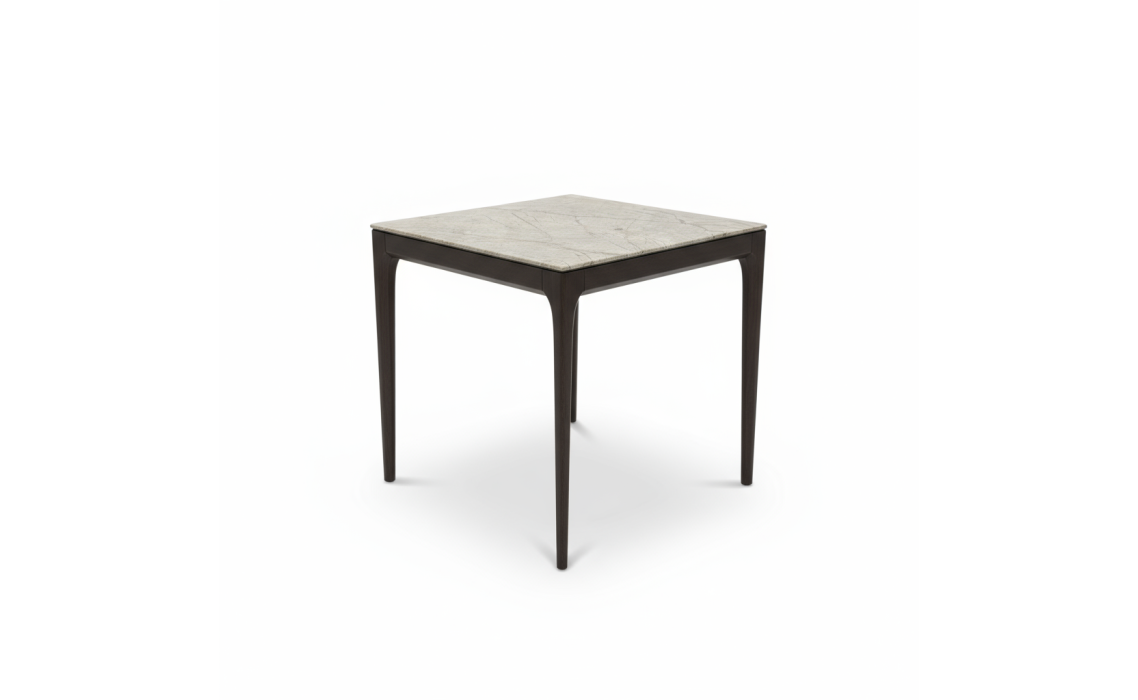 Стол журнальный PURA MARBLE SIDE TABLE Naturel Walnut MARBLE AURA  55X55X55 СМ. (FUG00055)