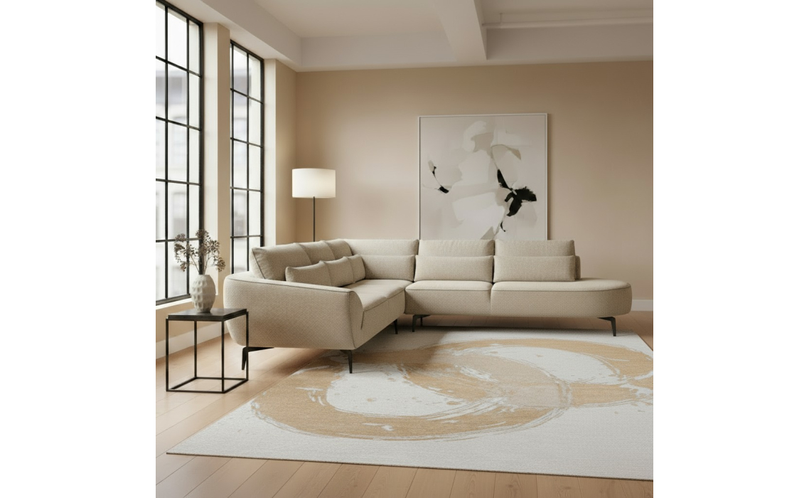 Диван BORRA B100-300-170S/RAMIRO CREAM/BULTEX/01 BLACK/