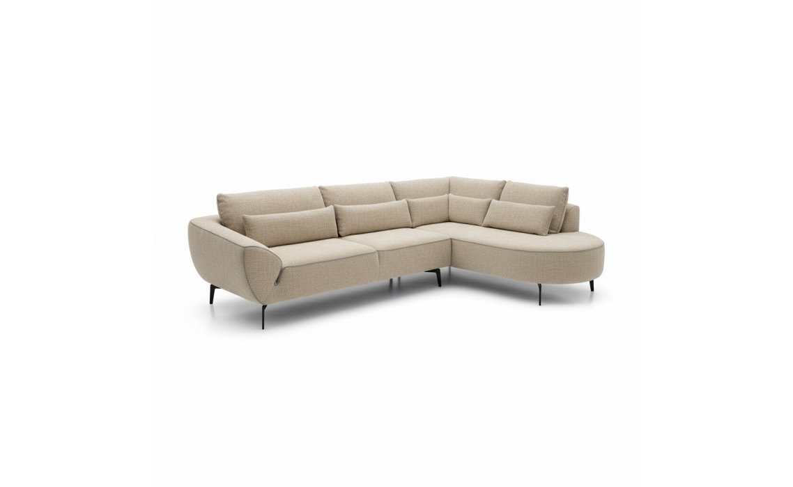 Диван BORRA B100-300-170S/RAMIRO CREAM/BULTEX/01 BLACK/