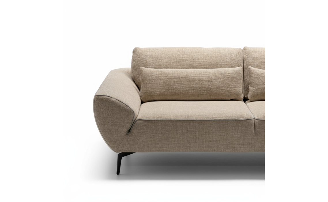 Диван BORRA B100-300-170S/RAMIRO CREAM/BULTEX/01 BLACK/