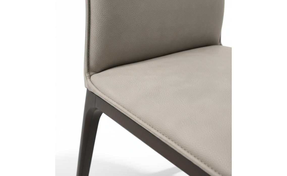 Стул интерьерный NOVARRO CHAIR MASSA 610 LIGHT GREY  BLACK MATTE (NRM06181)