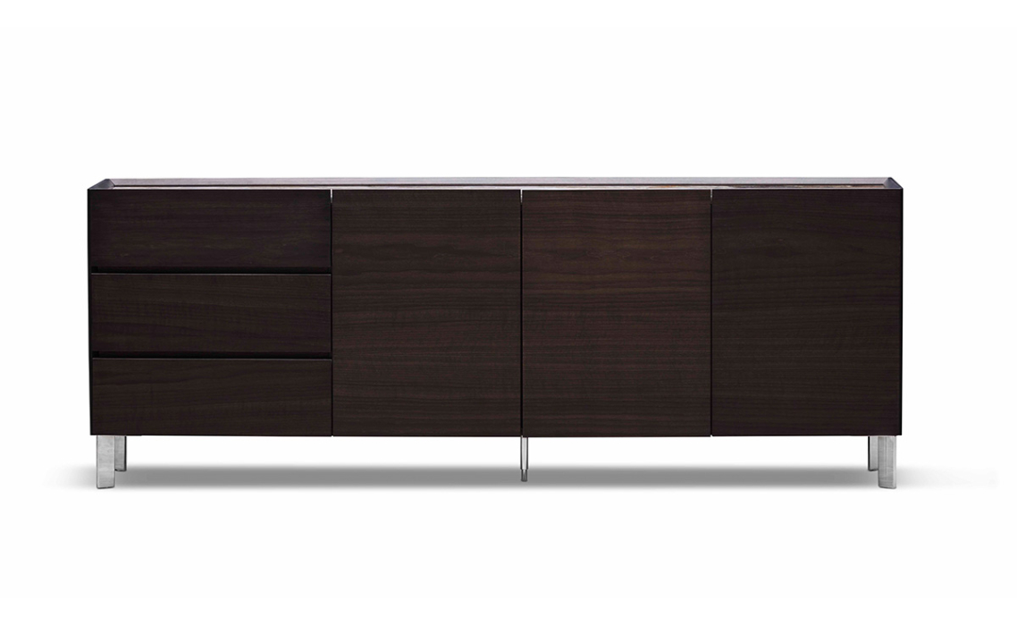 Комод SALT SIDEBOARD Anthracite walnut veneer Aura marble Anthracite walnut veneer 180X48X82 СМ. ()