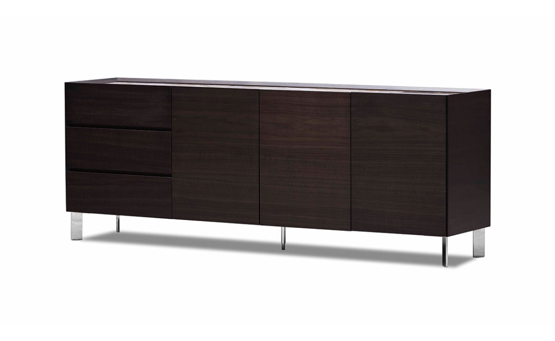 Комод SALT SIDEBOARD Anthracite walnut veneer Aura marble Anthracite walnut veneer 180X48X82 СМ. ()