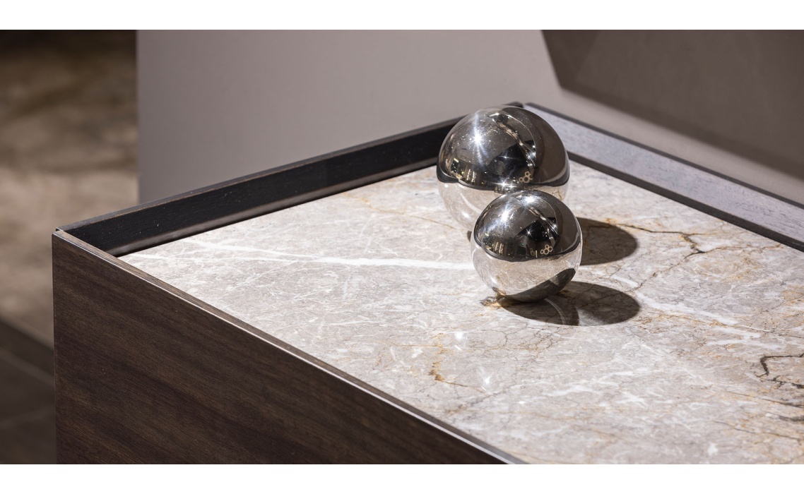 Комод SALT DRESSER Anthracite walnut veneer Aura marble Anthracite walnut veneer 111X48X81 СМ. ()