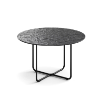 Стол журнальный PARADISO COFFEE TABLE NERO VETRO MARTELLATO FUME  60X60X33 СМ. (NRM00589)