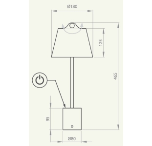 Настольный светильник NORD SUD lamp cuivre COPPER CHROME 18X18X46,5 СМ. (SEY00023)