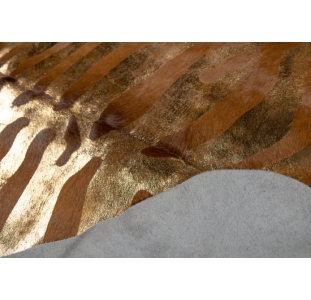 Ковер Шкура коровы / BROWN AND GOLD ZEBRA PRINT 200X230 см. коричневый, золотой (NRC00219)