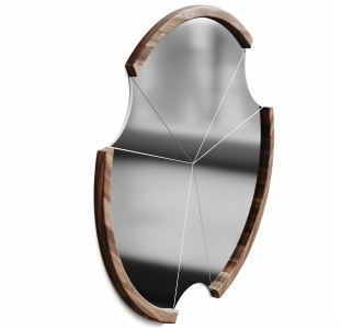 Настенное зеркало RONDA CONSOLE MIRROR WALNUT 100X9X100 СМ. (NRM00006)