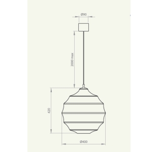 Подвесной светильник BIG suspension verre fume SMOKE BLACK 40X40X42 СМ. (SEY00029)