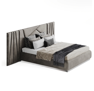 Двуспальная кровать GIZA BED Ткань Maxwell 17 180х200 Подъемный механизм
