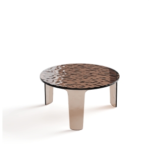 Стол журнальный AURA COFFEE TABLE BRONZE CLEAR BRONZO CLEAR  80X82X32 СМ. (NRM00553)