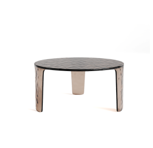 Стол журнальный AURA COFFEE TABLE BRONZE CLEAR BRONZO CLEAR  80X82X32 СМ. (NRM00553)