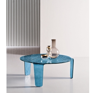 Стол журнальный AURA COFFEE TABLE BLUE CLEAR BLUE CLEAR  80X82X32 СМ. (NRM00554)