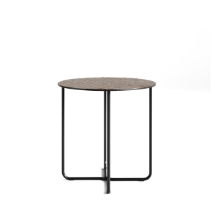 Стол приставной JON SIDE TABLE NERO VETRO MARTELLATO BRONZO  45X45X45 СМ. (NRM00586)