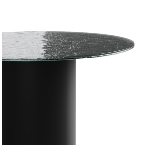 Стол приставной DIXON SIDE TABLE NERO VETRO MARTELLATO FUME  45X45X40 СМ. (NRM00593)