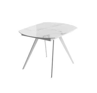 Стол обеденный LIRA DINING TABLE WHITE GLOSSY WHITE MARBLE  180X90X76 СМ. (NRM00596)