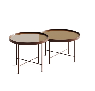 Стол приставной ANASTASIA COFFEE TABLE CORTEN BRONZE MIRROR  60X60X48 СМ. (NRM00655)
