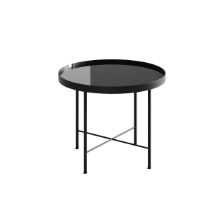 Стол приставной ANASTASIA COFFEE TABLE NERO SMOKY MIRROR  60X60X48 СМ. (NRM00653)