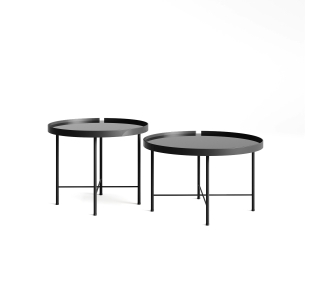 Стол приставной ANASTASIA COFFEE TABLE NERO SMOKY MIRROR  60X60X48 СМ. (NRM00653)