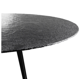 Стол обеденный POLLY DINING TABLE BLACK BRONZE PAINTED HAMMERED  120X120X75 СМ. (NRM00739)