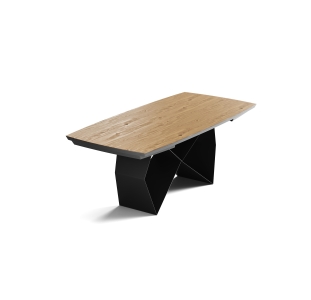 Стол обеденный TABERNA DINING TABLE BLACK RAW OAK  300X100X75 СМ. (NRM00801)