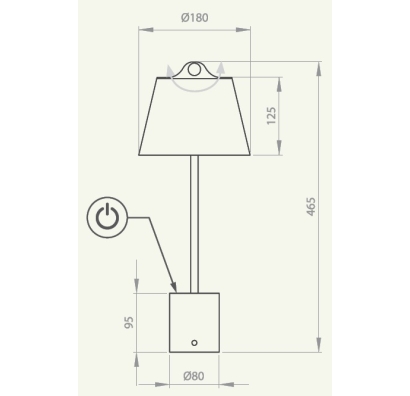 Светильник настольный NORD SUD lamp cuivre COPPER CHROME 18X18X46,5 СМ. (SEY00023)