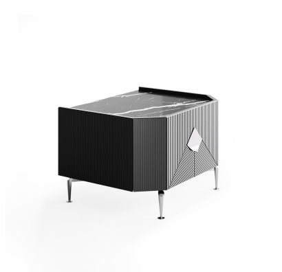 Тумба прикроватная GIZA NIGHTSTAND GREY BLACK GREY 60X51X42 СМ. (NRM00034)