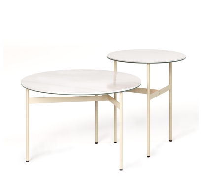 Стол журнальный THINNEST COFFEE TABLE PNA REVE DE REY PERLA  65X65X42 СМ. (NRM00107)