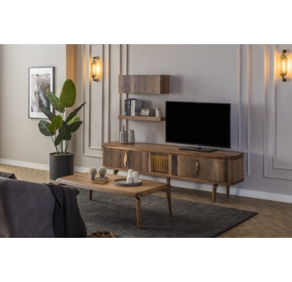 Тумба под ТВ RONDA TV STAND WALNUT WALNUT WALNUT 224X46X60 СМ. (NRM00025)