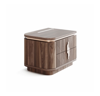 Тумба прикроватная RONDA NIGHTSTAND LEFT MODULE WALNUT WALNUT  60X46X45 СМ. (NRM00055)