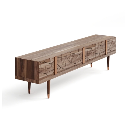 Тумба под ТВ PETRA TV STAND WALNUT WALNUT WALNUT 230X50X58 СМ. (NRM00023)