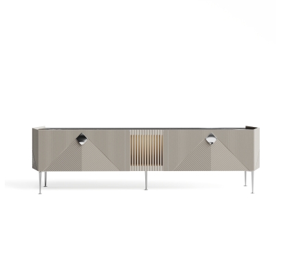 Тумба под ТВ GIZA TV UNIT CREAM BLACK CREAM 208X51X65 СМ. (NRM00002)