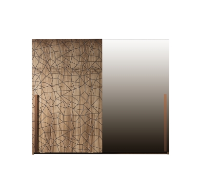 Шкаф напольный PETRA WARDROBE WALNUT MIRROR 260X70X220 СМ. (NRM00040)