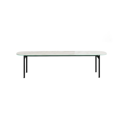 Стол журнальный LONG COFFEE TABLE BLACK MICHELANGELO  130X29X40 СМ. (NRM00226)