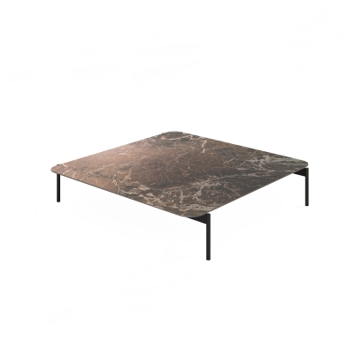 Стол журнальный SQUARE COFFEE TABLE BLACK MOCHA PERLA  100X100X30 СМ. (NRM00228)