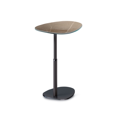 Стол приставной NEO SIDE TABLE BLACK PIASENTINA TAUPE  48X40X78 СМ. (NRM00232)