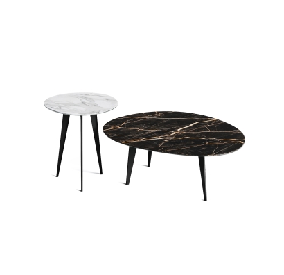 Стол приставной LINUS SIDE TABLE BLACK MICHELANGELO  51X60X55 СМ. (NRM00241)