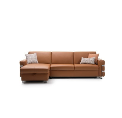 Диван DORADO L166-280-280B/55/MONTANA COGNAC/FORMATEX/02 BRUSHED/SiPu/