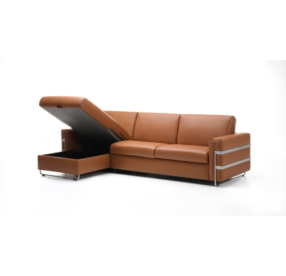 Диван DORADO L166-280-280B/55/MONTANA COGNAC/FORMATEX/02 BRUSHED/SiPu/