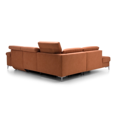 Диван CADINI T240-280-280B/54/KALEIDO COGNAC/BULTEX/01BR BRUSHED/E,E,E