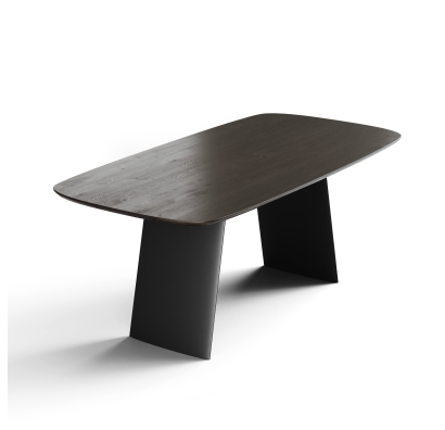 Стол обеденный BEL AIR DINING TABLE BLACK WNTV (WALNUT)  200X100X75 СМ. (NRM00373)