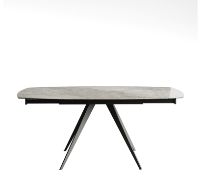 Стол обеденный LIRA DINING TABLE ANTHRACITE GLOSSY GRAY MARBLE  180X90X76 СМ. (NRM00541)