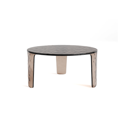 Стол журнальный AURA COFFEE TABLE BRONZE CLEAR BRONZO CLEAR  80X82X32 СМ. (NRM00553)