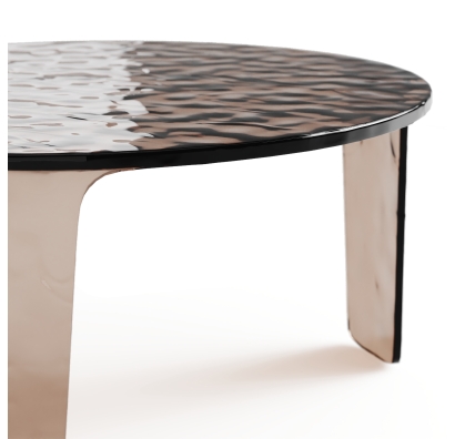 Стол журнальный AURA COFFEE TABLE BRONZE CLEAR BRONZO CLEAR  80X82X32 СМ. (NRM00553)