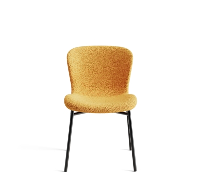 Стул интерьерный SAM CHAIR TESSUTO BOUCLÉ ÉCRU YELLOW BLACK FRAME Черный (NRM00555)