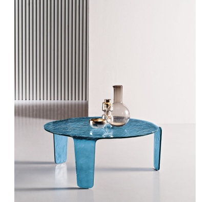 Стол журнальный AURA COFFEE TABLE BLUE CLEAR BLUE CLEAR  80X82X32 СМ. (NRM00554)