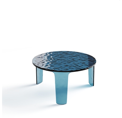 Стол журнальный AURA COFFEE TABLE BLUE CLEAR BLUE CLEAR  80X82X32 СМ. (NRM00554)