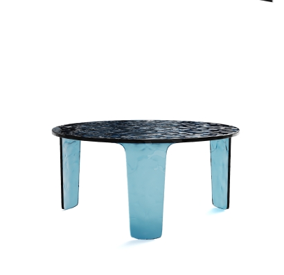 Стол журнальный AURA COFFEE TABLE BLUE CLEAR BLUE CLEAR  80X82X32 СМ. (NRM00554)